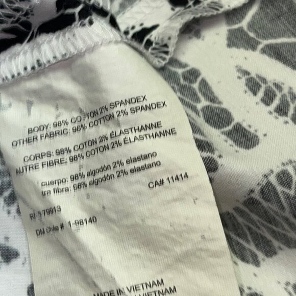 Motherhood Black White Lace Print Dress Women's Size Small Back Zip - Picture 7 of 7